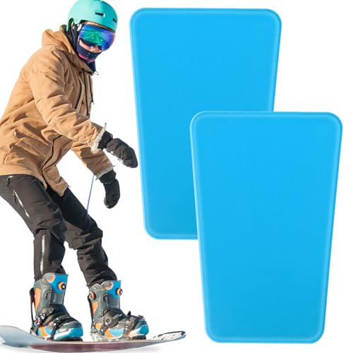 Byuexhp Protector de espinilleras de gel para esquí, protección antideslizante y reutilizable, 2 unidades de espinilleras, unisex para esquí, snowboard, deportes de invierno, entrenamiento de equipo y