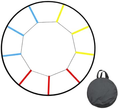 kowaku Escalera de Agilidad para Entrenamiento Equipo de Agilidad para Fútbol Escalera de Velocidad para Ejercicios Escalera para Coordinación Fabricada en P, 12 Cuadrículas Multicolor