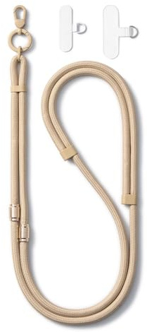 Handykette 4-in-1 Handyband zum Umhängen Verstellbar 17-80 cm Beige
