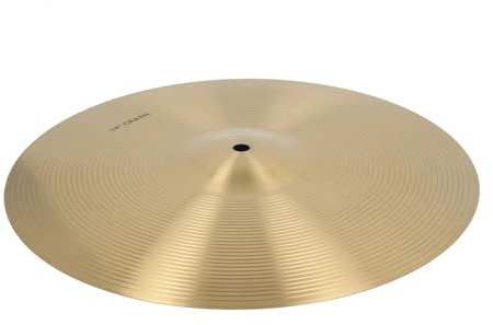 Taidda Crash-Becken mit Klarem Klang aus Messing für Professionelle Musikbegeisterte, Lebendiges Trommelbecken für Jazz-Blechbläser (14 Zoll)