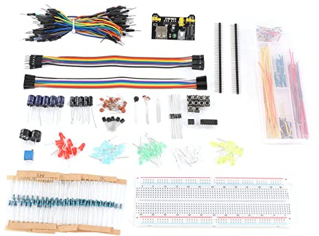 Naroote Kit électronique Assortiment Amusant, Bricolage Flexible pour Le Développement avec Planche à Pain 830 Trous pour R3