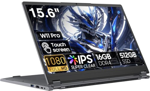 XWU Yoga 2-en-1 Ordinateur Portable 15,6, 16 Go de RAM DDR4, 512 Go de SSD, Ryzen 3 3200U (jusqu'à 3,5 GHz) Radeon Vega 3,Écran Tactile Full HD,Wi-FI 5,BT5.1,RJ45,Clavier rétroéclairé