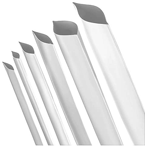 ISOLATECH Schrumpfschlauch Meterware weiß ohne Kleber Ø 8mm 1 Meter Schrumpfverhältnis 2:1 Set Polyolefin zum Isolieren von Kabel Lötverbindungen unbeschriftet UV beständig (Ø8mm 1Meter)