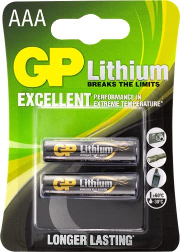 GP Batterie au Lithium Longue durée 2 Piles AAA. 2 x AAA