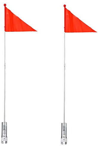 Kinder Fahrradfahne Sicherheitswimpel Gokart Roller Fahrrad Wimpel Fahne Neon orange Fähnchen