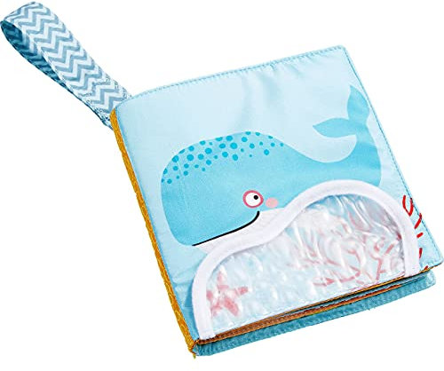 HABA 306078 - Stoffbuch Meereswelt, Babybuch ab 6 Monaten, Blau