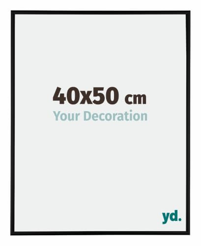 yd. Bilderrahmen 40x50 cm Schwarz Matt - Aluminium Rahmen Kent