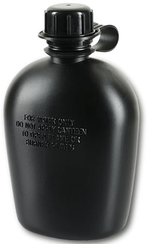 M-Tac Gourde militaire de 1 l pour voyage, camping, randonnée (noir)