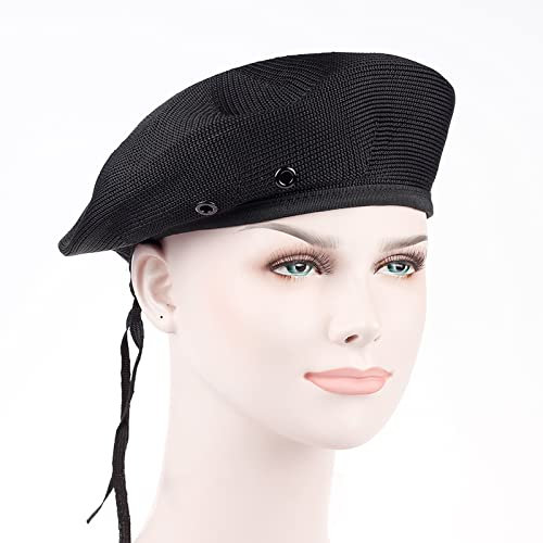 Schiebermütze Herren Polyester Special Forces Militär-Baskenmützen, Herren-Armee-Baskenmützen, Outdoor, Atmungsaktiv, Lässig, Beanie-Hüte, Schwarz, Einheitsgröße