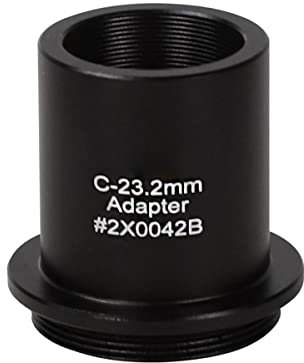 NYMFEA Microscope Accessories Kit 23.2mm to C-Mount Adapter Converter C/CS CCD Interface Camcorder CCTV Camera to Microscope for Microphotography Microscope Slides