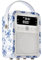 Laura Ashley Portable DAB Radio Alarm Clock - VQ Monty Digital FM Radio with Bluetooth - Rechargeable Radio with Bluetooth Speaker - Dual Alarm DAB+ Radio Bedside with 60 Presets - China Rose