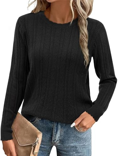 Arach&Cloz Pull à Manches Courtes pour Femme, été, Automne, Hiver, Chemise tricotée, décontracté, col Rond