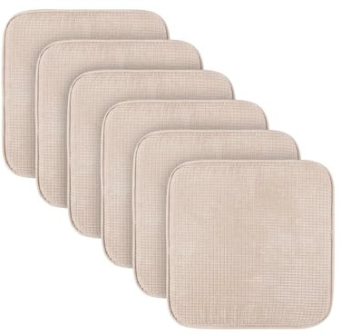 Bestlivings Sitzkissen (6er Pack) Stuhlkissen mit Anti Rutsch Unterseite 38cm x 38cm - Öko-Tex Zertifiziert - Sitzauflage Uni, Stuhlpolster Stuhlauflage