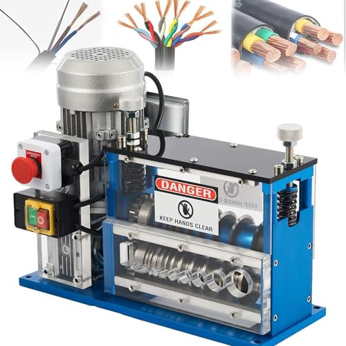Electric Wire Stripping Machine 370W Wire Stripping Machine 1.5mm ~ 38mm Cable Stripper Copper Recycle Electric Cable Wire Stripping Machine with 11 Multi-Holes