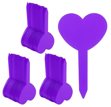 QUARKZMAN 200 stycken plastväxtskyltar 9 cm x 3 cm återanvändbara vattentäta och solsäkra trädgårdsskyltar för plantskola örtblommor, lila