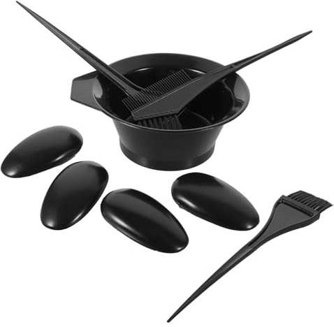Ipetboom Set De Teinture Pour Cheveux Noir Kit Salon Professionnel Brosse Flexible Bol Mélangeur Protection Oreilles Pour Coloration Maison Et Salon Chatain Cendré