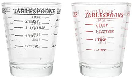 ABOOFAN 2 Piezas Taza Medidora De Vidrio Escala Para Espresso Herramienta De Medición De Cocina Taza De Onzas De Trago