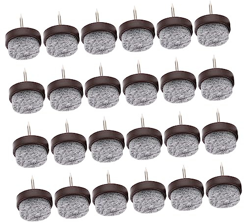 Patins de Protection en Feutre à Visser Ronds Marron 60 Pcs