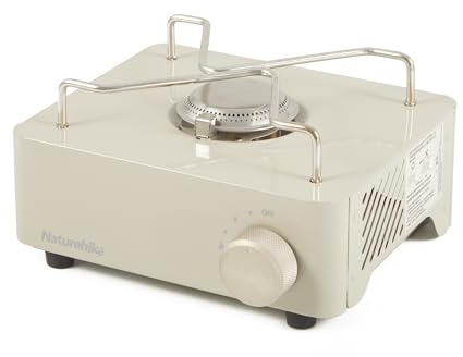 Naturehike Simple Design Mini Camping Stove Non-Collapsible Portable Gas Stove Compatible with Butane/Propane for Backyard BBQ Hiking Travel