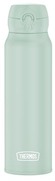 THERMOS Ultralight Bottle 0.75 L Soft Mint Matte Stainless Steel Thermos Flask 10 Hot / 20 Hours Cold, Completely Tight for Water, Tea, Silent Drinks