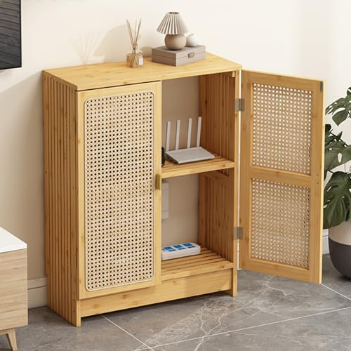 ZIGTUEI Armario De Almacenamiento Para Enrutador Wifi, Router Rack, Armario Para Router WiFi Grande, Para Sala De Estar, TV, Estante Para Decoración Del(80x50x25cm/31.5x19.7x9.8in)