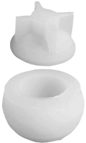 Molde para portavelas navideño con tapa de silicona, molde de resina para velas navideñas con forma de bola para hormigón, cemento, manualidades, moldes para velas navideñas, de resina para
