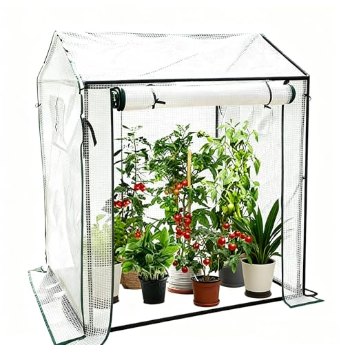 Misssugar5 Foliengewächshaus Gewächshaus 130x90x150 cm, Begehbarers Tomaten Gewächshaus überwinterungszelt für Pflanzen,pflanzenschutz Winter Winterfest, UV-Beständig