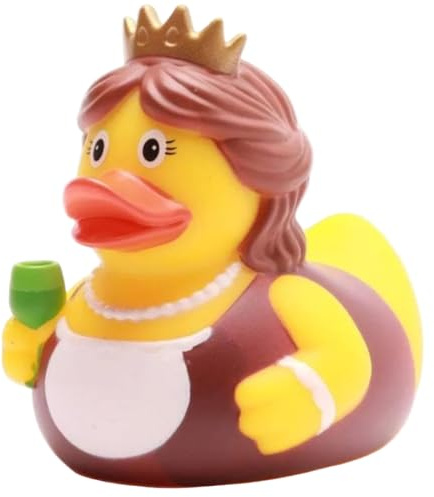 Duckshop I Badeenten Varianten Weinkönigin & Winzer I Quietscheente I Quietscheentchen I Geschenk für Weinfreunde I Präsent Sammler (Badeente Weinkönigin)
