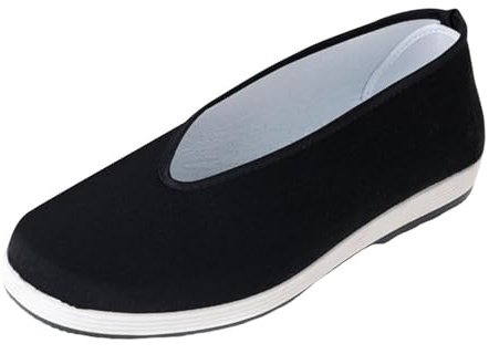 KIXZSAZ Zapatos de Kung Fu Hechos a Mano, versátiles, cómodos, diseñados para Artes Marciales Tradicionales y Diario, Zapatos Tradicionales de Beijing para, Negro, Treinta y Ocho