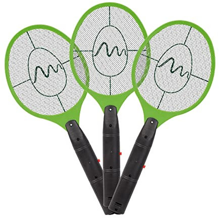 GARDIGO® Racchetta Zanzare Elettrica - 3 Pz. | Acchiappa Zanzare | Antizanzare Elettrico | Antizanzare Giardino | Insetticida per Casa, Giardino, Campeggio, Interni, Esterni | Protezione Maglia a 3 St