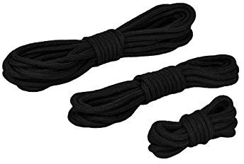 EIS Bondageseil Set 3-teilig | BDSM Fesselseile für Paare | 3,5m & 10m Längen | Robuste & weiche Bondage Seile für sinnliche Fesselspiele und erotische Abenteuer | Schwarz
