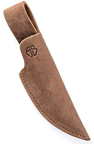 Hochwertige Leder Messerscheide für die Jagd, Freizeit & Küche - Gürtelmesseretui extra Dickes Leder - Messertasche Jack (Medium, Braun)