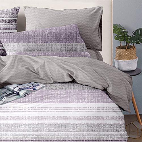 WedDecor Duvet Cover Set Ultra Soft Microfiber Duvet Cover with 2 Matching Pillowcase Double Bedding Duvet Cover with Zipper Closure & Hypoallergenic Machine Washable Quilt Cover Set, Purple | Hypoallergenic Machine Washable Duvet Cover Set with Zipper Closure - Breathable Comfort - Ideal for Home and Hotels