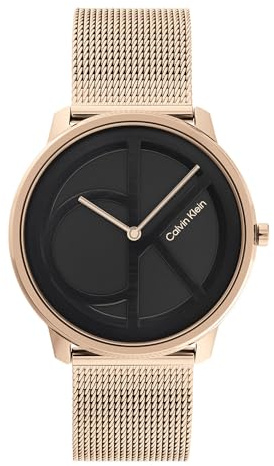 Calvin Klein Analog Quarzuhr für Herren und Damen Kollektion Iconic Erhältlich mit einem Edelstahlarmband in Glieder- oder Mesh-Design