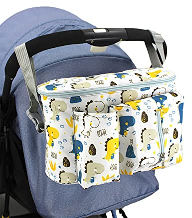 Uposao Organizer per passeggino e carrozzina, organizer per fasciatoio multifunzione Accessorio per passeggino per maternità con portabicchieri, accessorio per passeggino e passeggino indispensabile