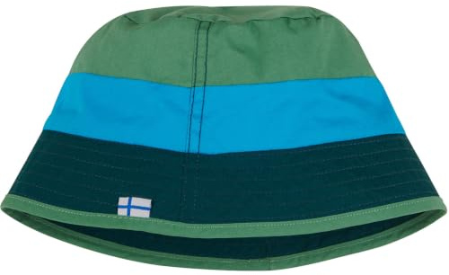 Finkid Lasse Colorblock-Gestreift-Blau - Wasserabweisender schnelltrocknender Kinder Fischerhut, Größe M - Farbe Deep Gr