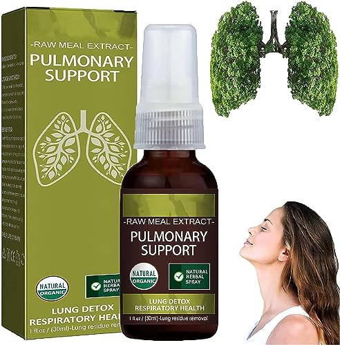 Fivfivgo Spray herbal natural para apoyo pulmonar y respiratorio, spray pulmonar de limpieza herbal, esencia herbal para la salud pulmonar, apoyo respiratorio y alivio de moco para respirar fácilmente