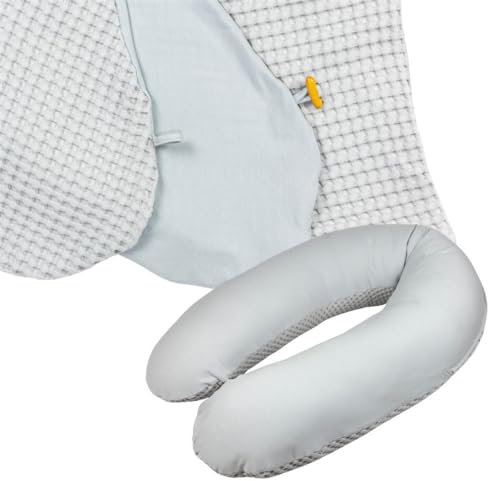 sei Design Funda de cojín de lactancia, algodón, funda para cojín de lactancia, cojín de embarazo, almohada para dormir de lado, XXL, 190 x 30 – 38 cm