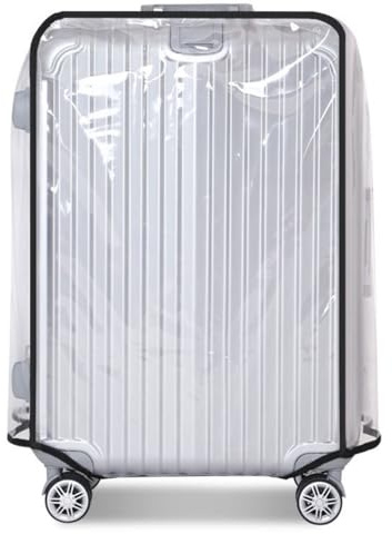 CHUANGOU PVC Koffer Abdeckungen,Reisekoffer-Schutzhülle Gepäck Cover, Transparente Kofferschutzhülle, Wasserdicht Gepäckabdeckung（30 Zoll）