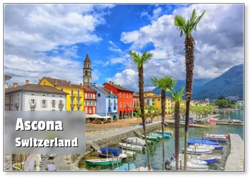 Kühlschrankmagnet Ascona Altstadt am Lago Maggiore Schweiz