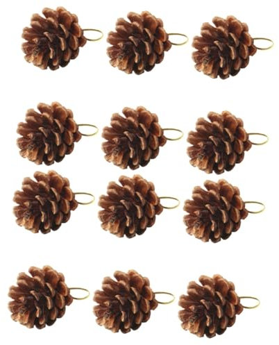 Garneck 12 STK Tannenzapfen Weihnachtsbaum weihnachtsbaumdeko Weihnachtsdekorationen Tannenzapfen Handwerk Mini natürliche Tannenzapfen Christbaumschmuck Tannenzapfen Weihnachtsschmuck