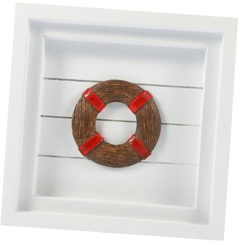 PRETYZOOM 2 Stück Dekorative Gemälde Im Marine Stil Meeres Rettungsring Holz Hängegemälde Rettungsring Landschaft Wandkunst Gemälde Vintage Wandkunst Vintage