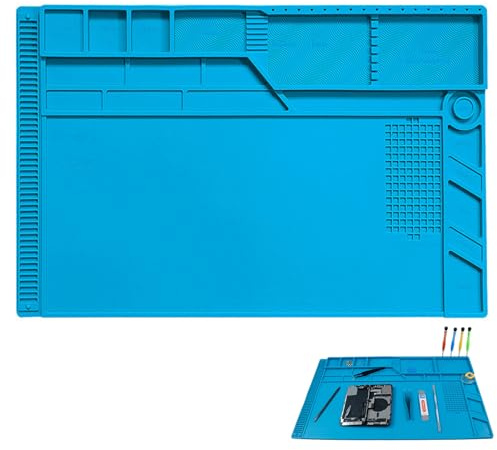 Magnetische Lötmatte, Lötmatte Reparatur Matte, Magnetische Lötmatte aus Silikon, Hitzebeständige Reparaturmatte, für Kamera Elektronische Laptop Handy Reperatur (55x35 cm)