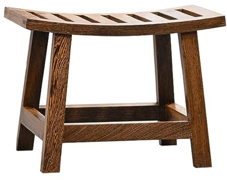 LQSYBHD Wasserdichter Badezimmerhocker Aus Holz, Duschbank für ältere Menschen, rutschfeste Duschbank Aus Holz, SPA-Badewannenhocker