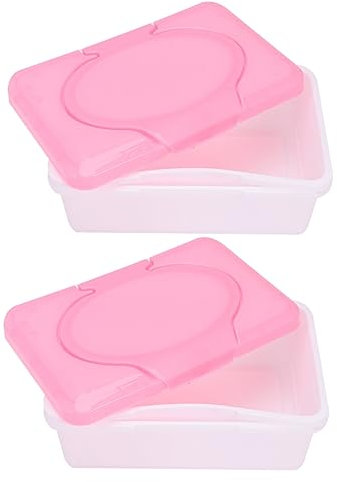 MAGICLULU 2stücke Teiliges Nachhaltige Feuchttuchboxen Mit Deckel Staubdicht Wiederverwendbar Robustes Kunststoffgehäuse Praktisch Für Bad Babyzimmer Büro Staubgeschützte Feuchttücher-aufbew