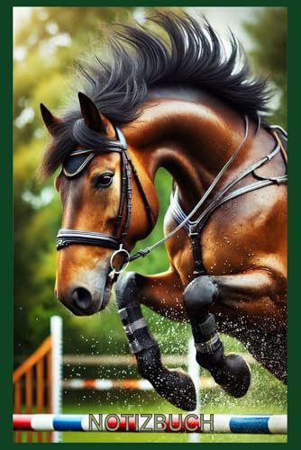 Reitsport Pferde Notizbuch, Buch: Das perfekte Geschenk für Reiter & Fans, m. Motiv, DIN A5: Kalender, Notizblock, Taschenbuch, Organizer, Planer, ... Deko, Damen, Herren, Pferd, Artikel,Bilder