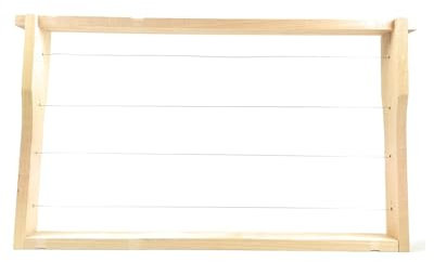 20xDNM Rähmchen mit Hoffmann Seiten aus LINDENHOLZ fertig montiert waagerechte Drahtung, Europa- Qualität, mit Edelstahldraht und Messingösen 394 x 223 mm geleimt und getackert