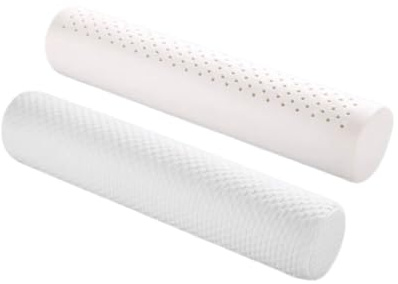 Latex-NackenstüTzkissen Aqumotic Langes Rundes Latexkissen Mit Kissenbezug, 60cm, Reparatur-Nackenkissen, Stillkissen, Bequem, Weich, Heimbett-Werkzeug Latex-Kopfkissen(50 * 10cm)