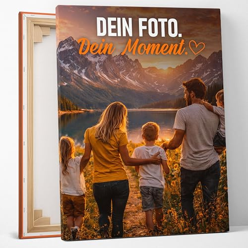 posterlux Leinwandbild eigene Fotos - Sofort Upload - 40x60 cm | Handbespannt auf echtem Keilrahmen aus Massivholz. Premium Leinwanddruck, Made in Germany. Fertig zum Aufhängen.