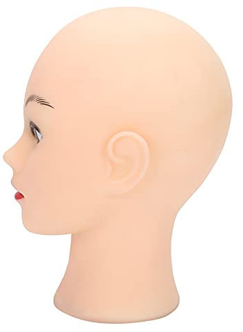 VGEBY Modèle de Tête de Mannequin en PVC pour la Pratique du Maquillage et des Perruques, Affichage de Perruques, Lunettes, Matériau Non Toxique
